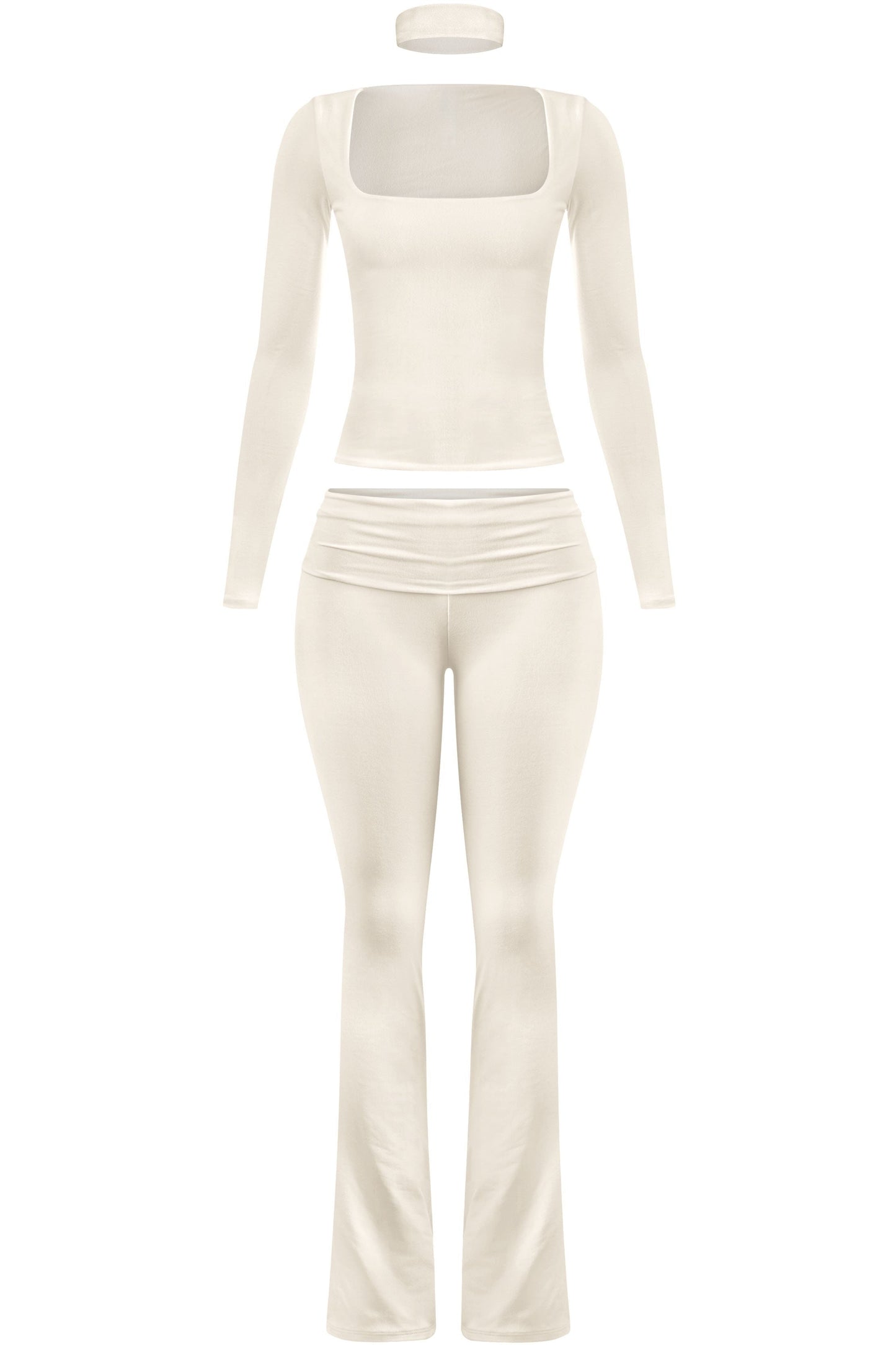LOW WAIST FOLD OVER YOGA PANTS (SHORT GIRL UP TO 5’1)