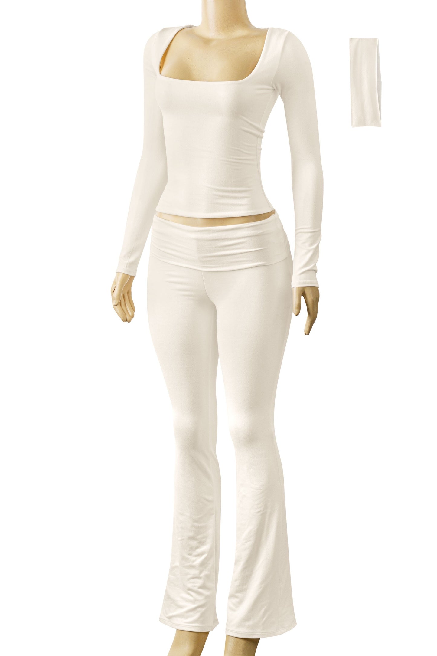 LOW WAIST FOLD OVER YOGA PANTS (SHORT GIRL UP TO 5’1)