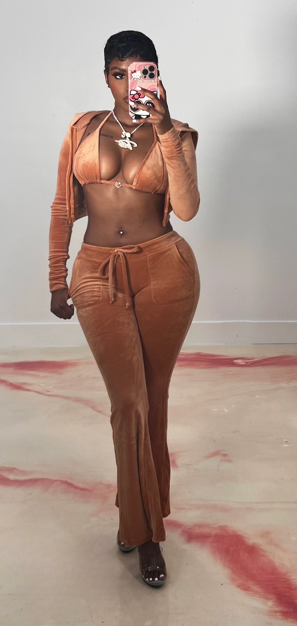 VELOUR CUTIE PANTS SET