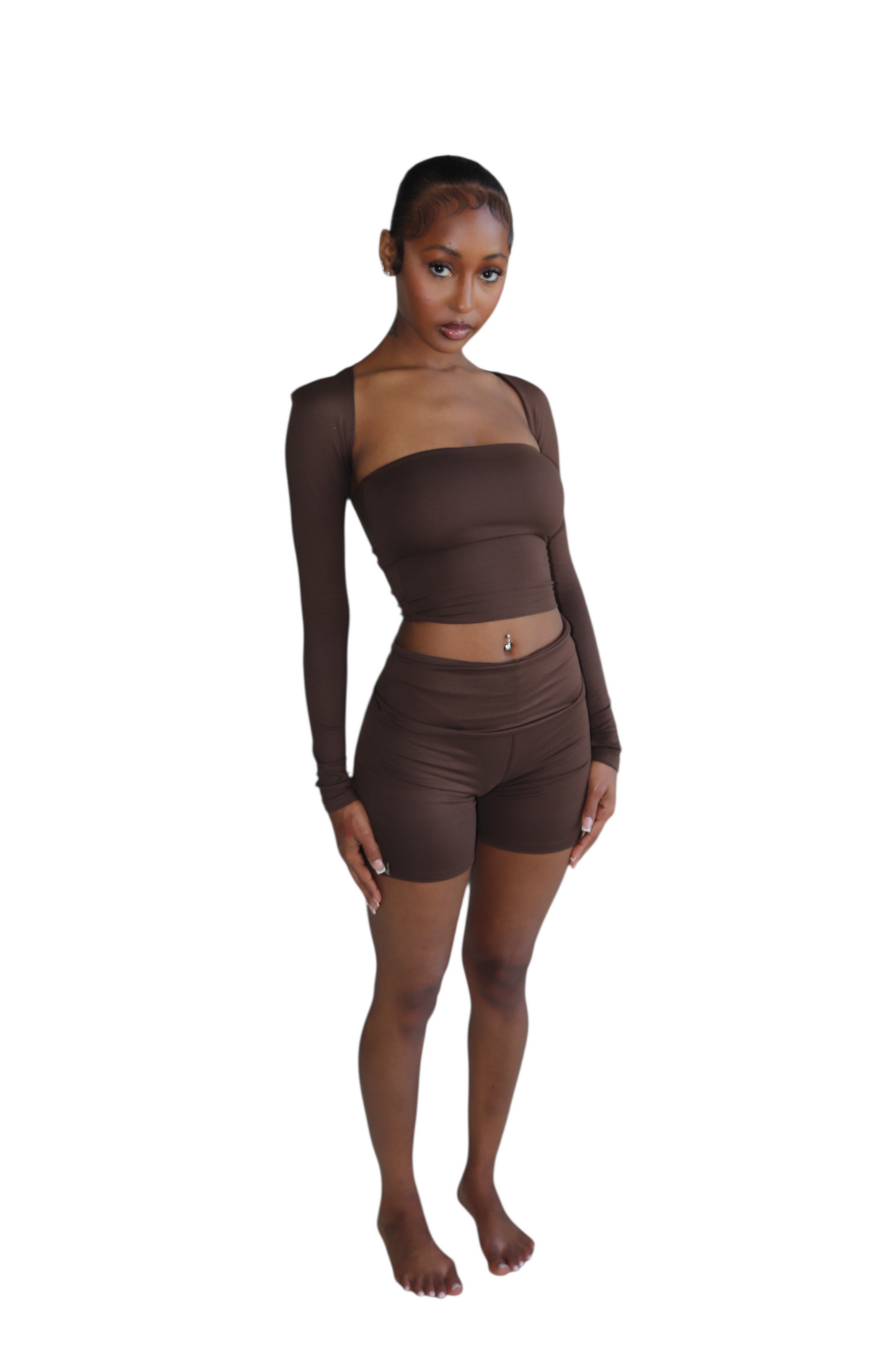 FOLD OVER SHORTS WITH BOW - (SHORTS ONLY)