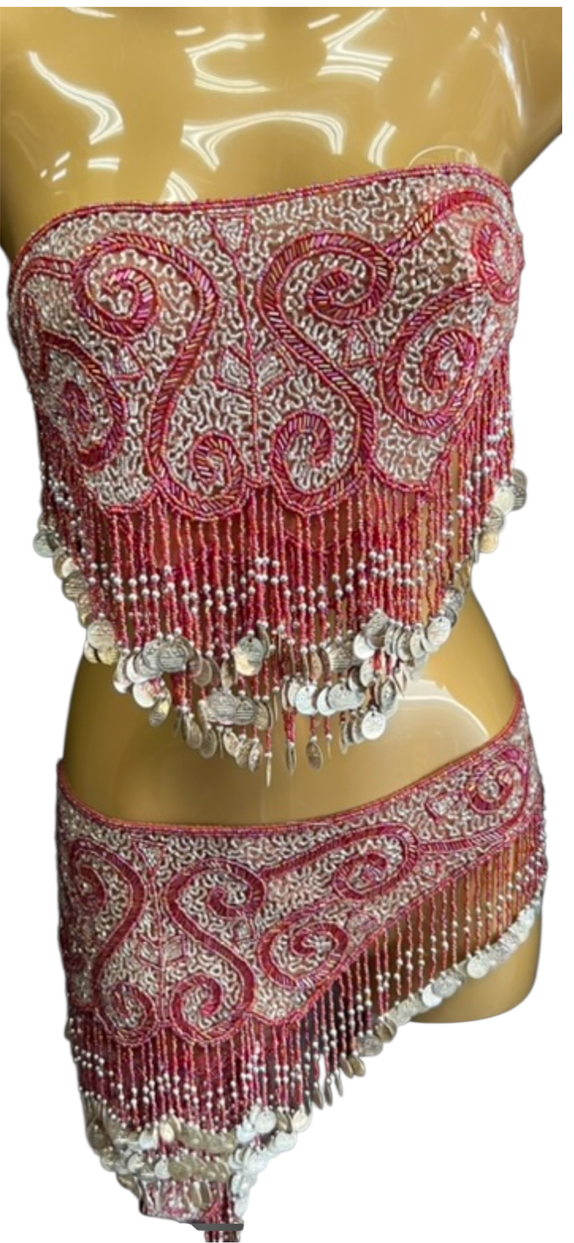 EGYPTIAN BEADED SET (RUBY)