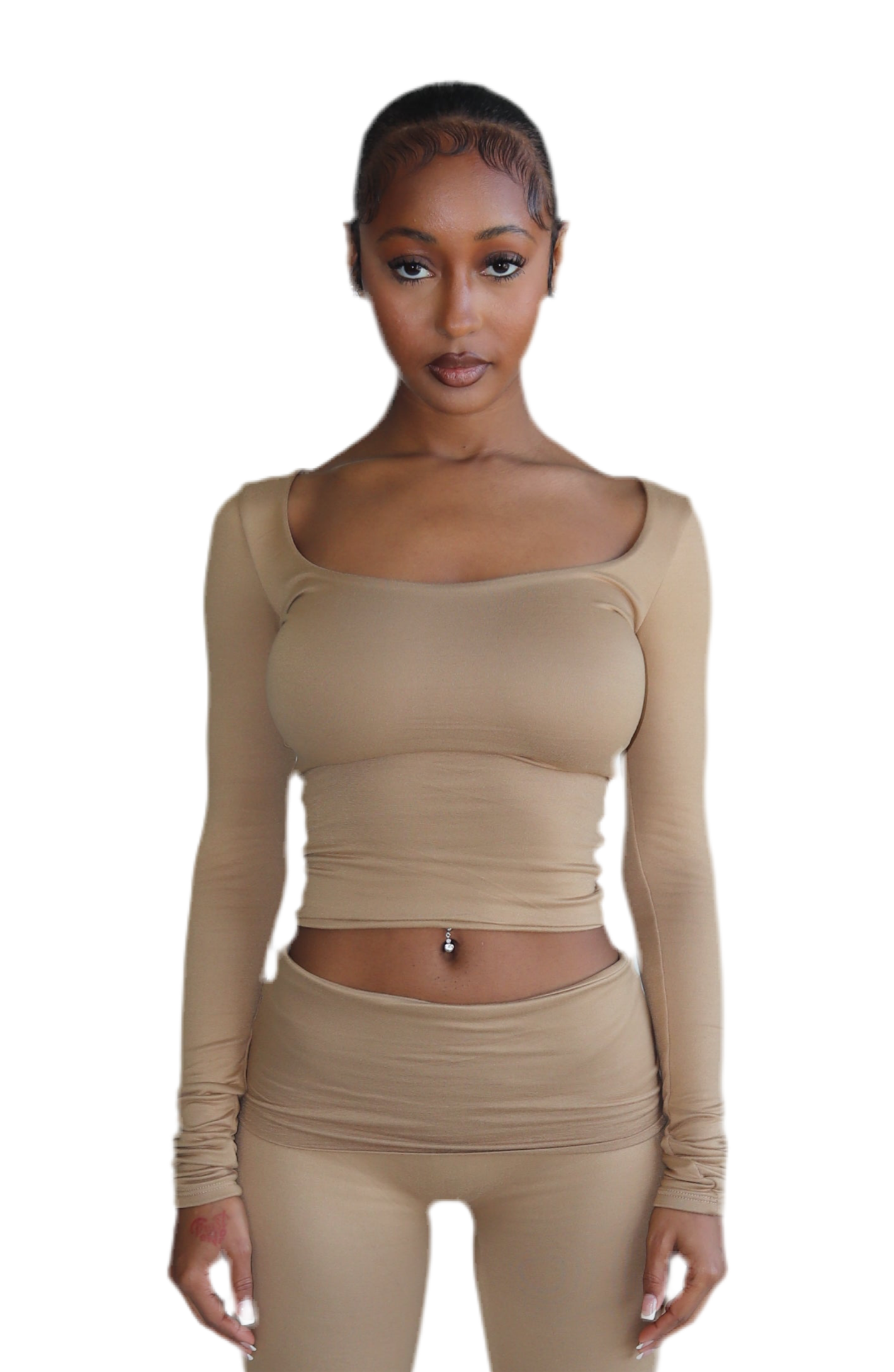 SCULPT SCOOP LONG SLEEVE TOP