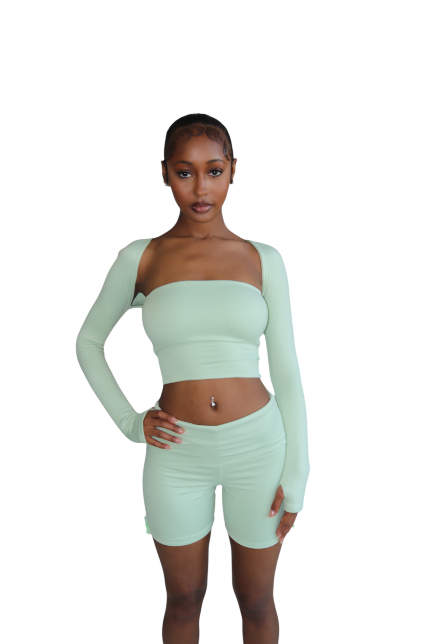 FOLD OVER SHORTS WITH BOW - (SHORTS ONLY)