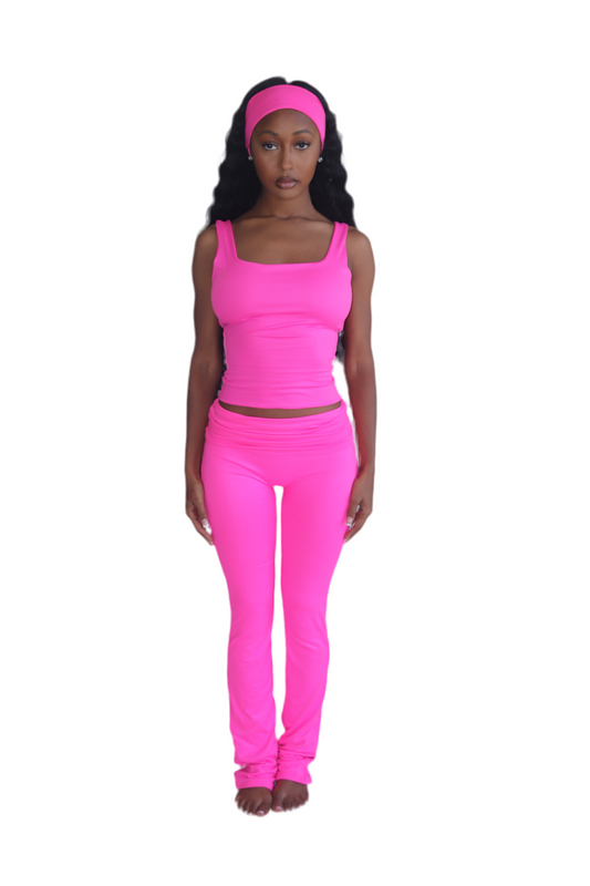 3 PIECE TANK, PANTS & HEADBAND SET (XTRA TALL 5’8+)