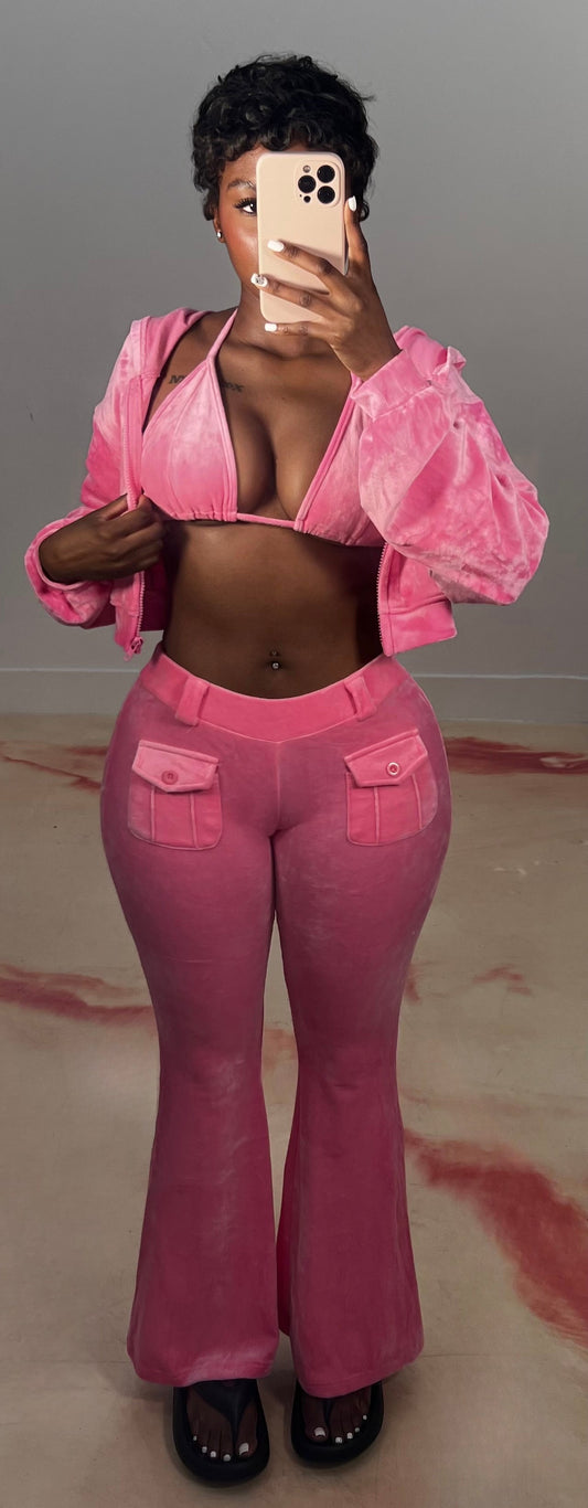 VELOUR CUTIE PANTS SET (POCKETS)