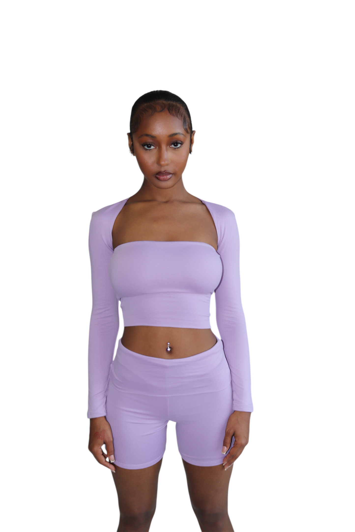 FOLD OVER SHORTS WITH BOW - (SHORTS ONLY)