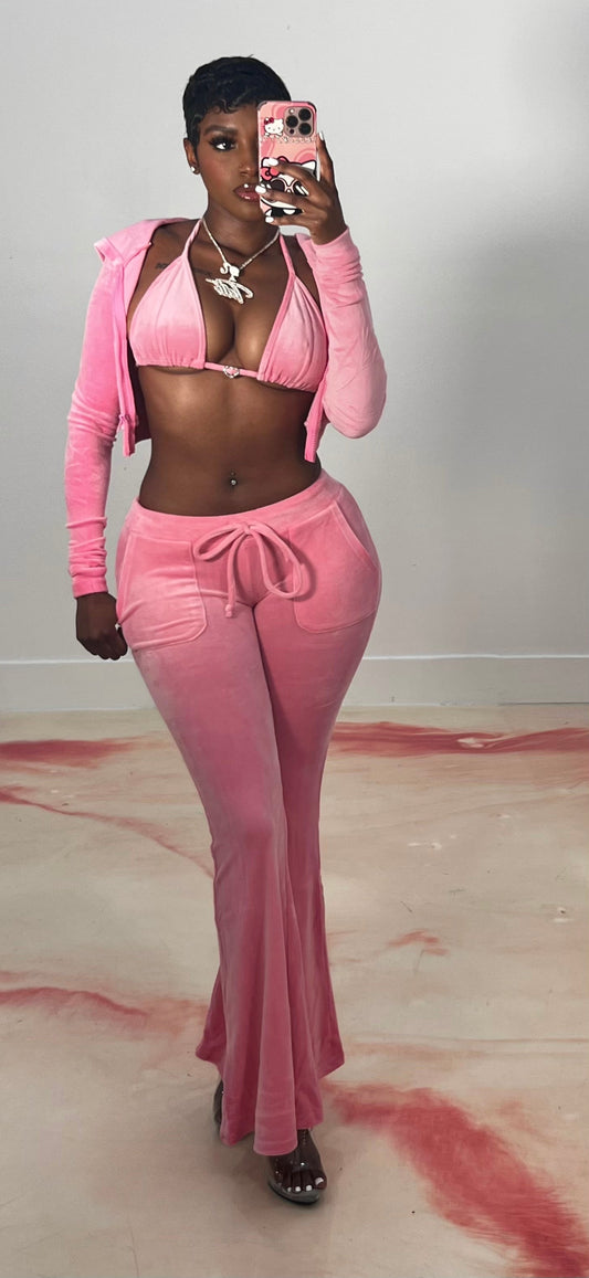 VELOUR CUTIE PANTS SET