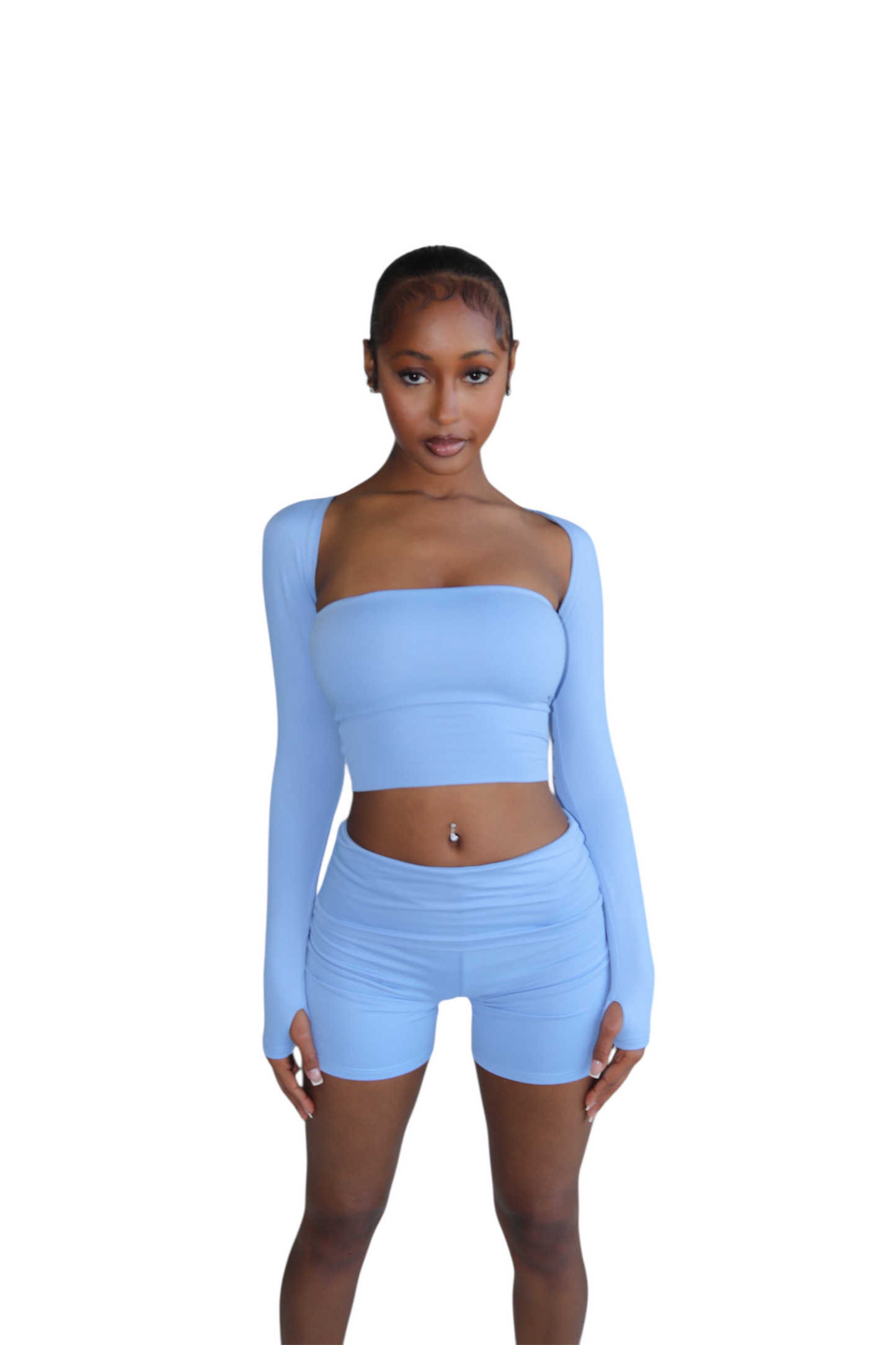 FOLD OVER SHORTS WITH BOW - (SHORTS ONLY)