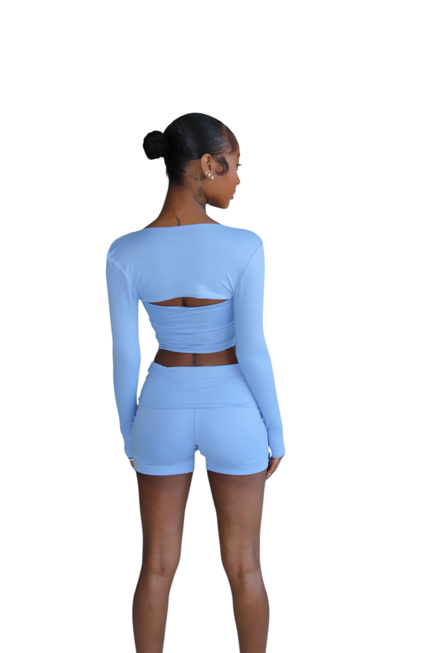 FOLD OVER SHORTS WITH BOW - (SHORTS ONLY)