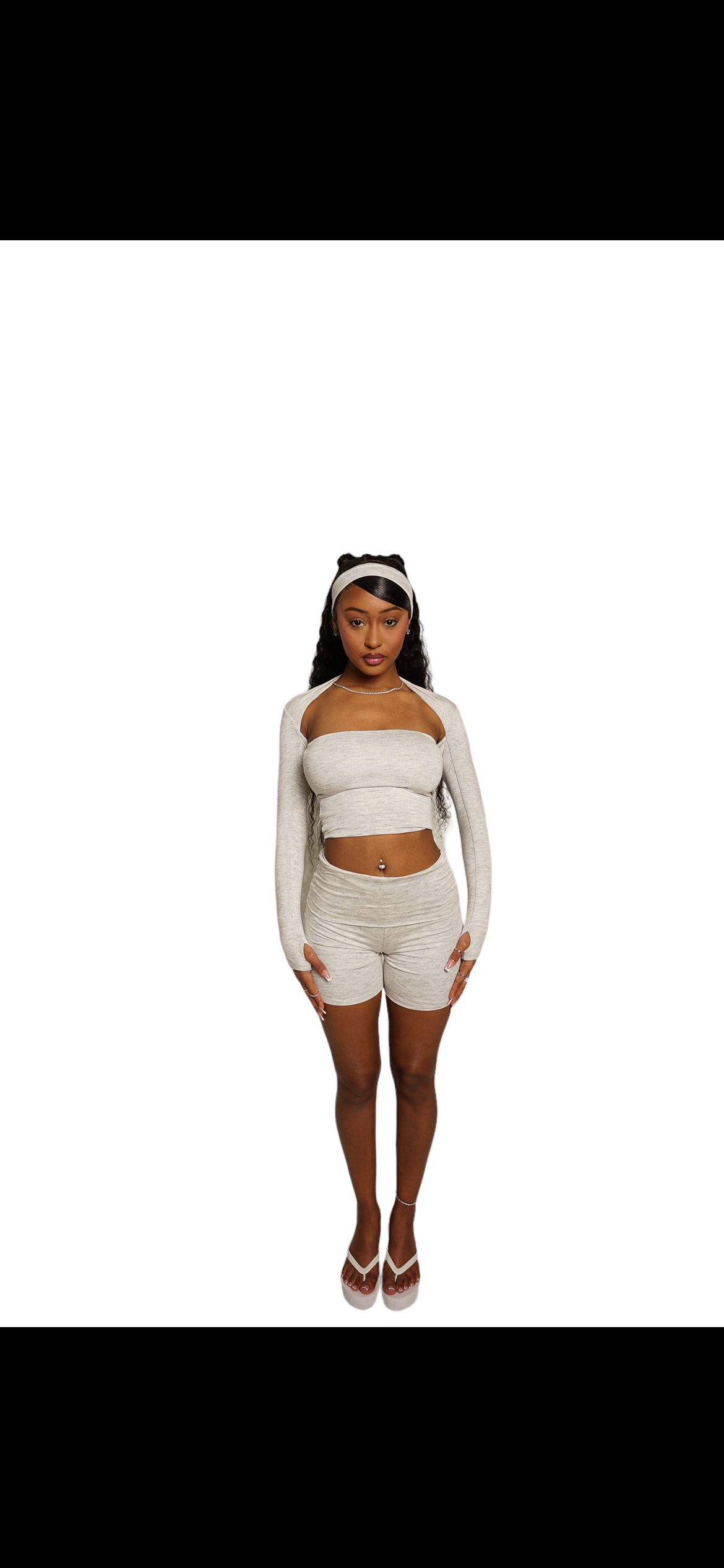 FOLD OVER SHORTS WITH BOW - (SHORTS ONLY)